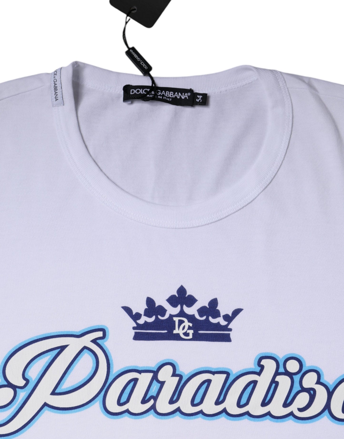 Dolce & Gabbana White Paradiso Cotton Shorts Sleeves T-shirt Dolce & Gabbana