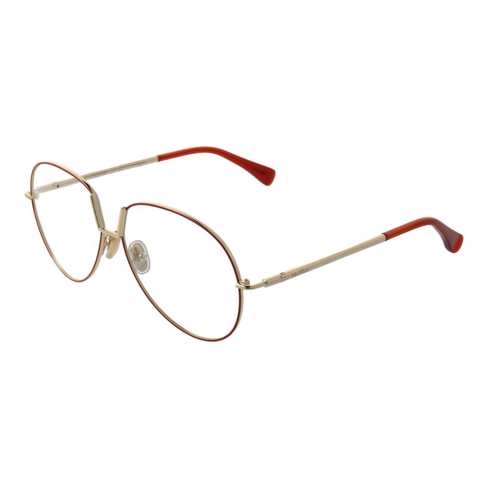 Max Mara Orange Metal Glasses Frames