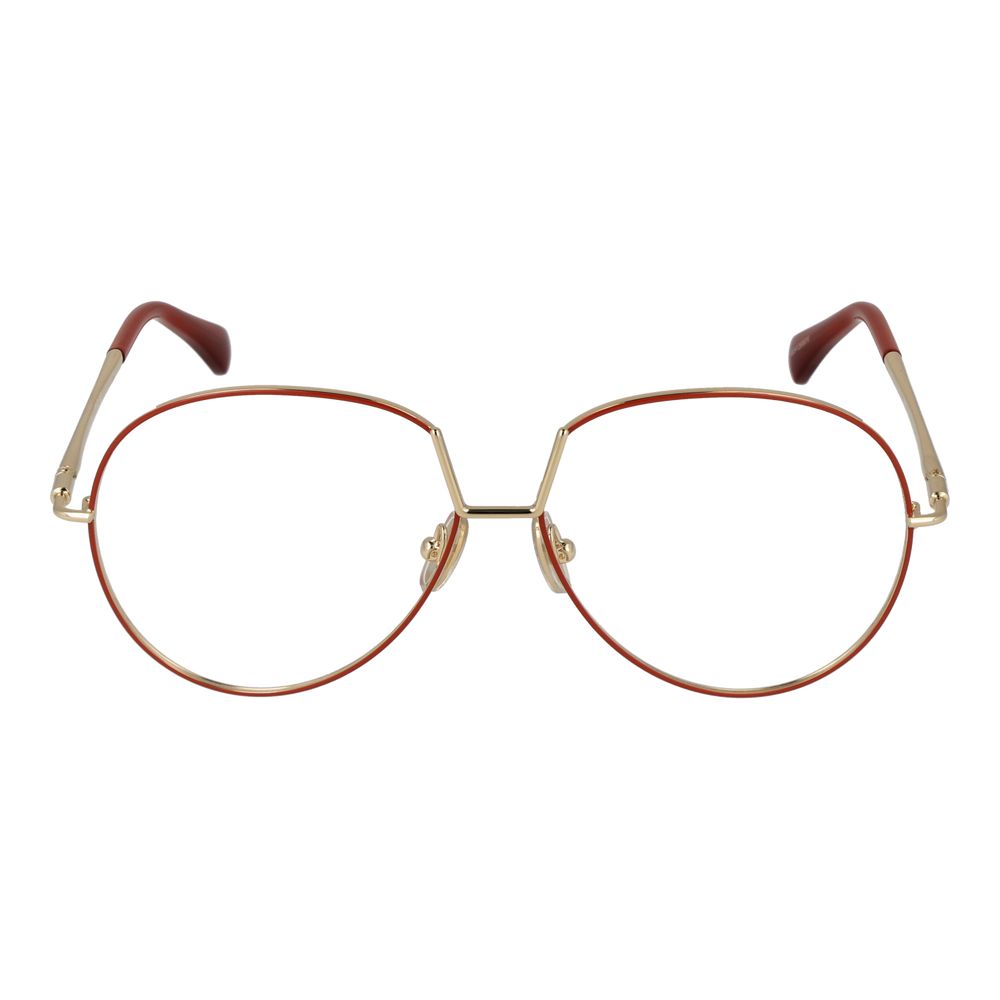 Max Mara Orange Metal Glasses Frames