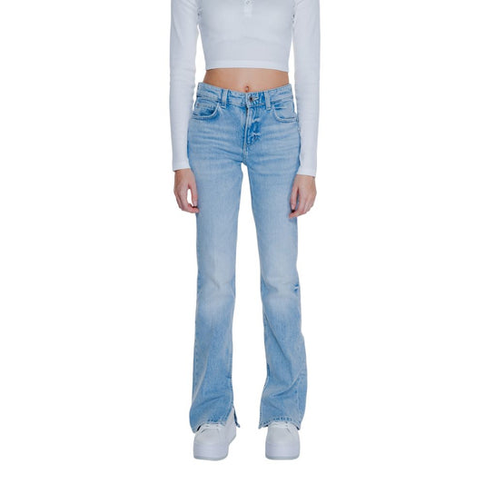 Guess Light Blue Cotton Mom Jean Guess