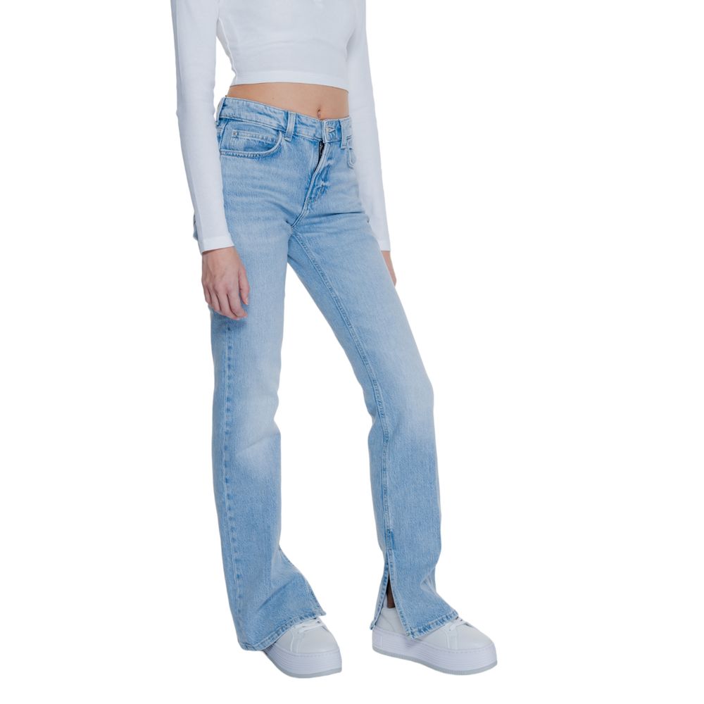 Guess Light Blue Cotton Mom Jean Guess