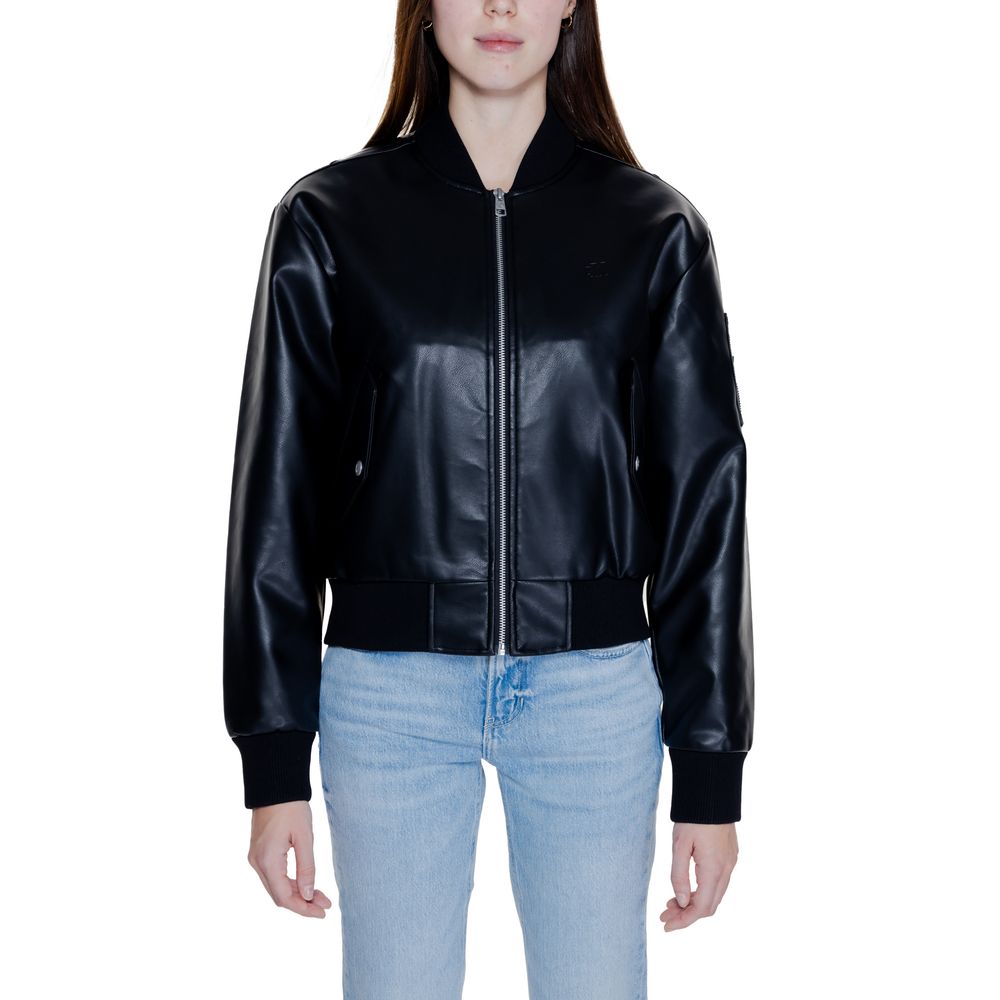 Calvin Klein Jeans Black Polyethylene Jackets & Coat Calvin Klein Jeans