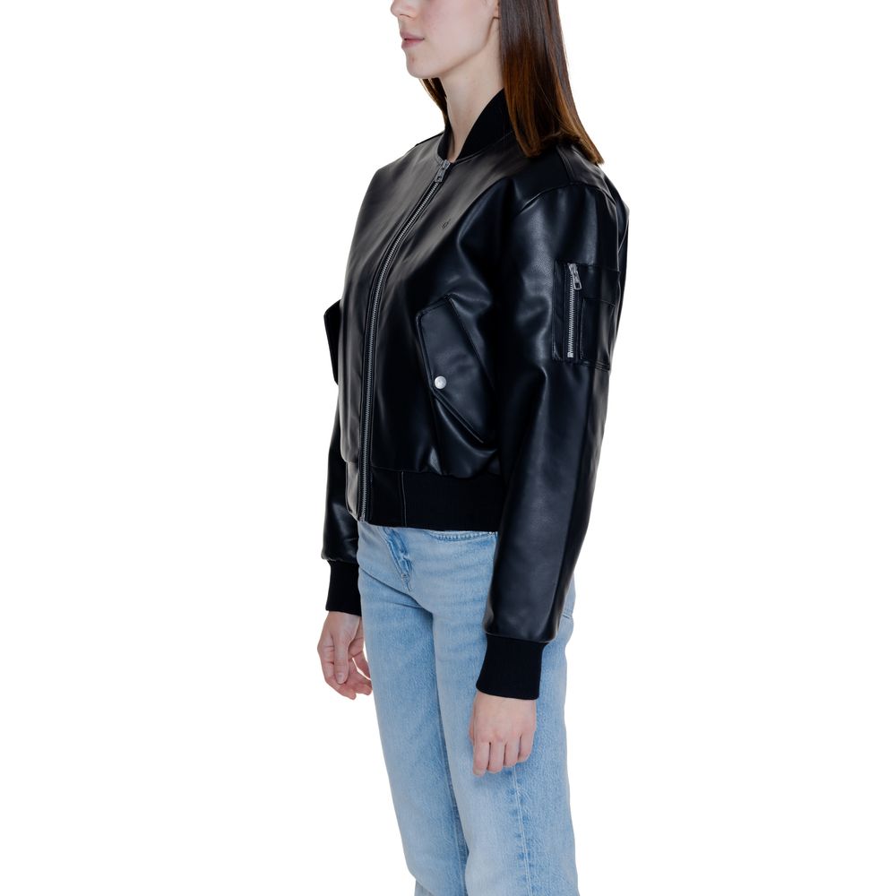Calvin Klein Jeans Black Polyethylene Jackets & Coat Calvin Klein Jeans