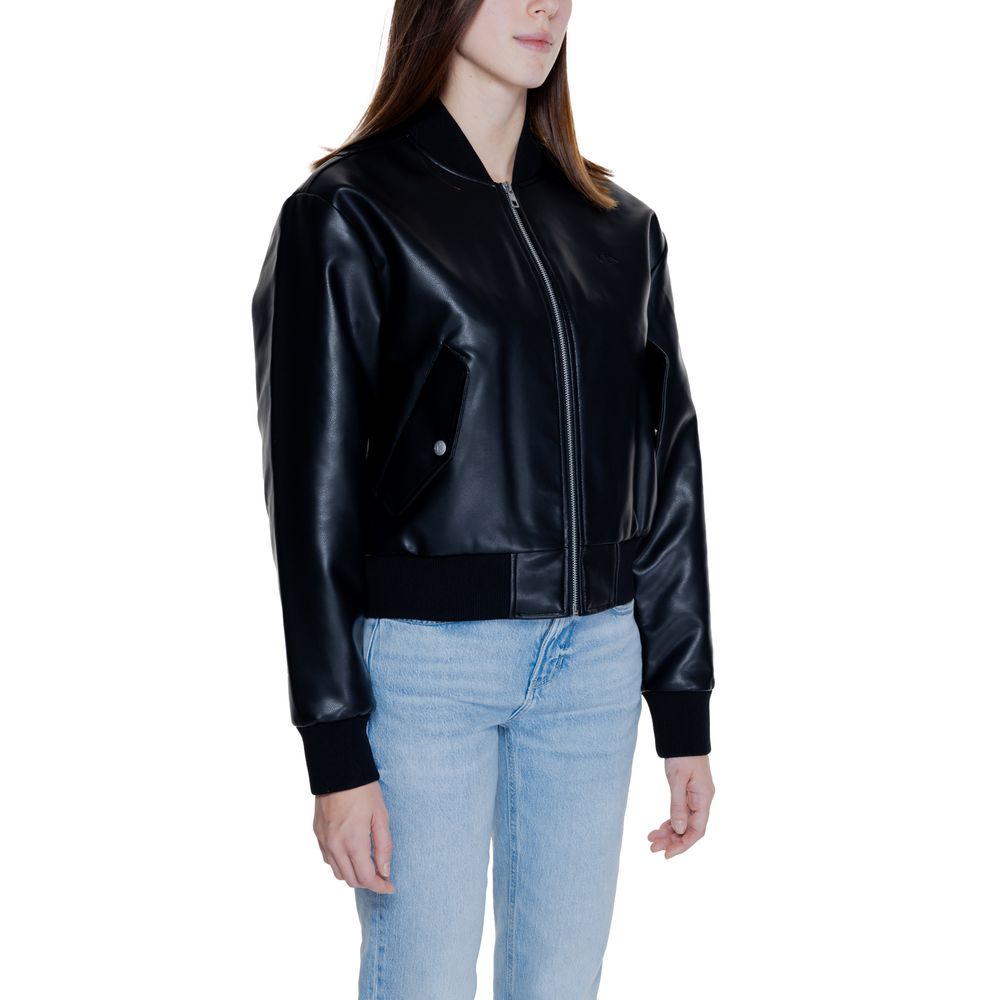 Calvin Klein Jeans Black Polyethylene Jackets & Coat Calvin Klein Jeans