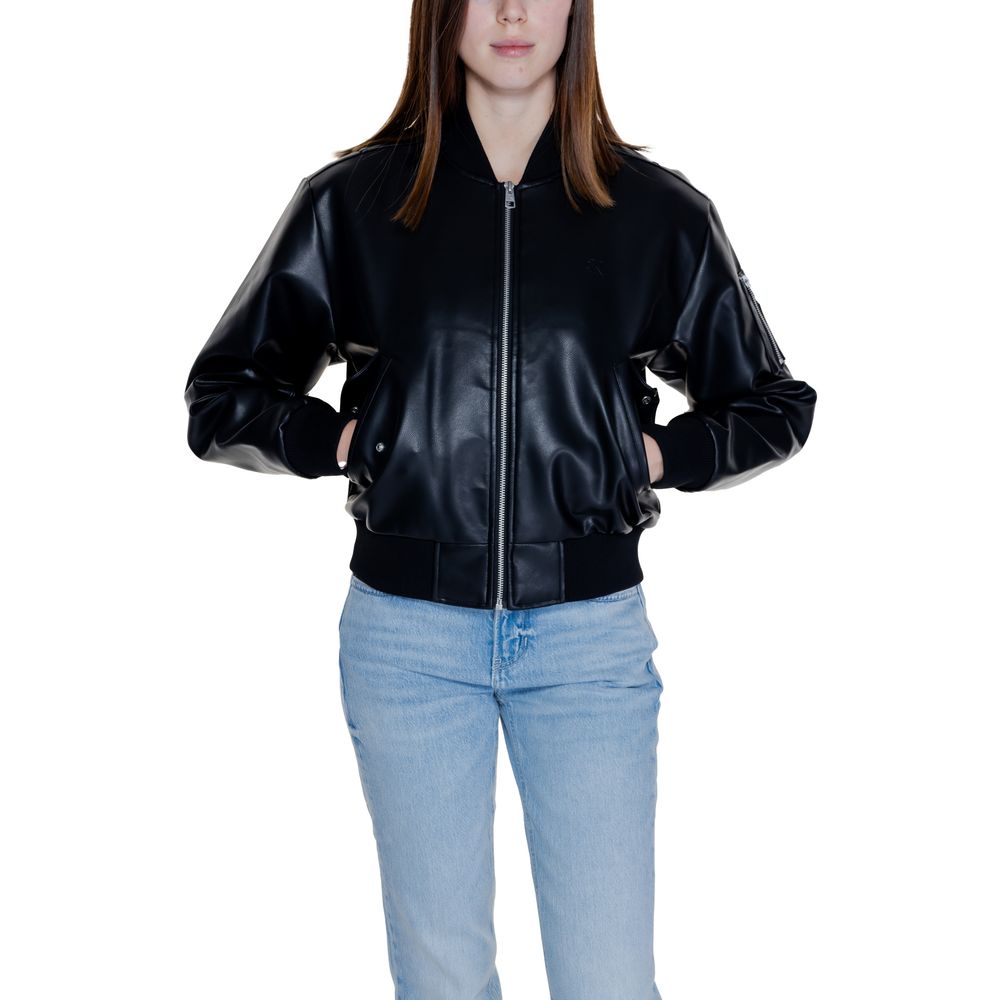 Calvin Klein Jeans Black Polyethylene Jackets & Coat Calvin Klein Jeans