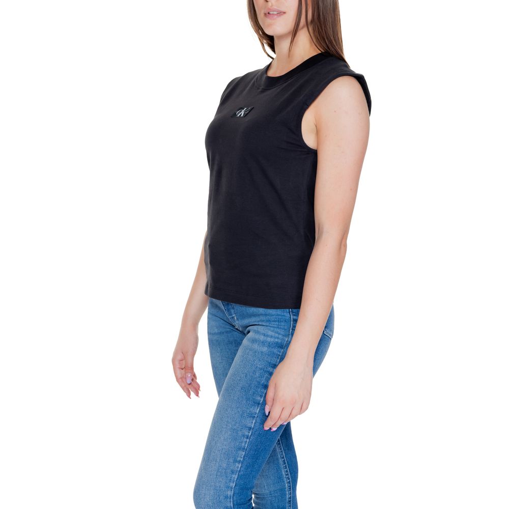 Calvin Klein Jeans Black Cotton T-Shirt Calvin Klein Jeans