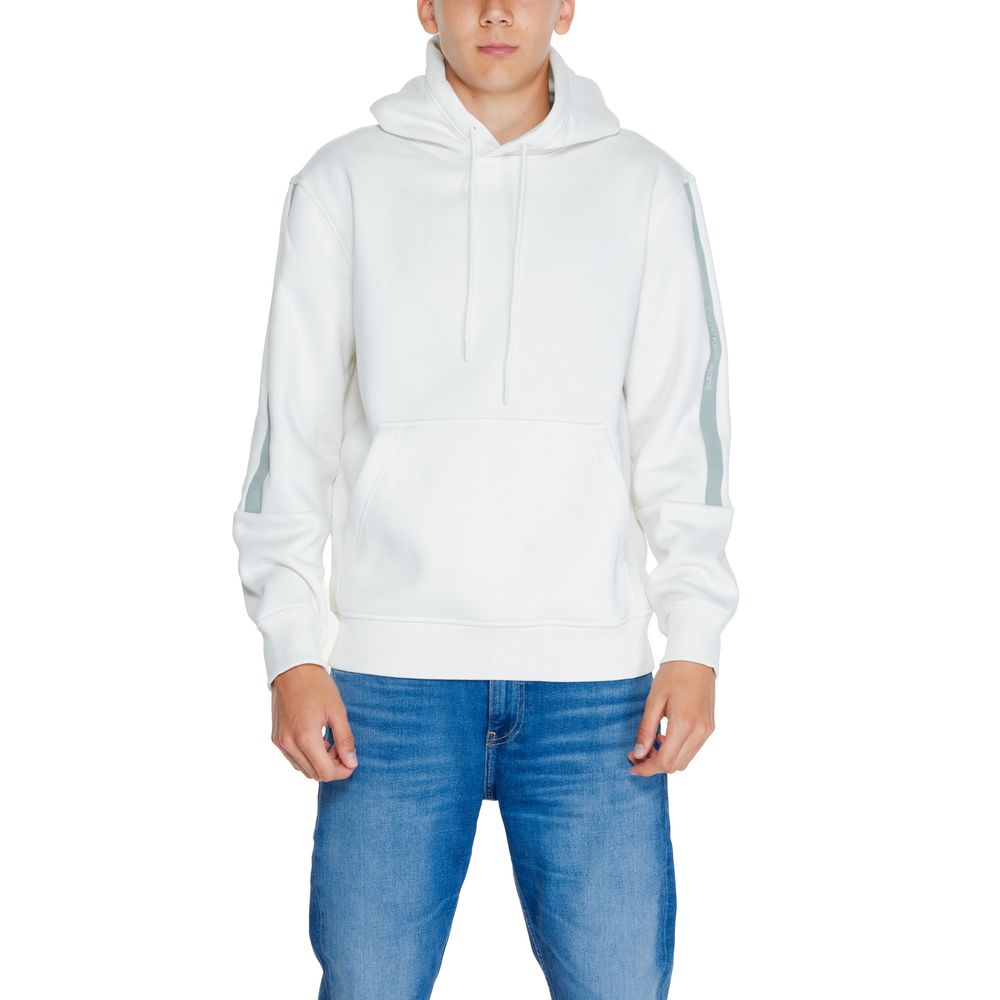 Calvin Klein Jeans Cream Cotton Hoody Calvin Klein Jeans