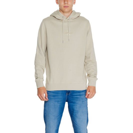 Calvin Klein Jeans Beige Recycled Cotton Hoody Calvin Klein Jeans
