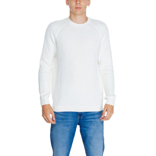 Calvin Klein Jeans White Organic Cotton Sweater Calvin Klein Jeans