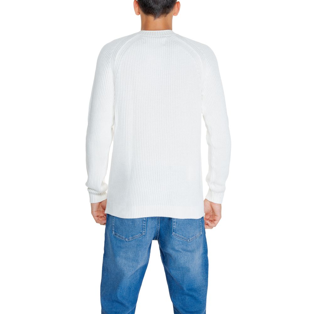 Calvin Klein Jeans White Organic Cotton Sweater Calvin Klein Jeans