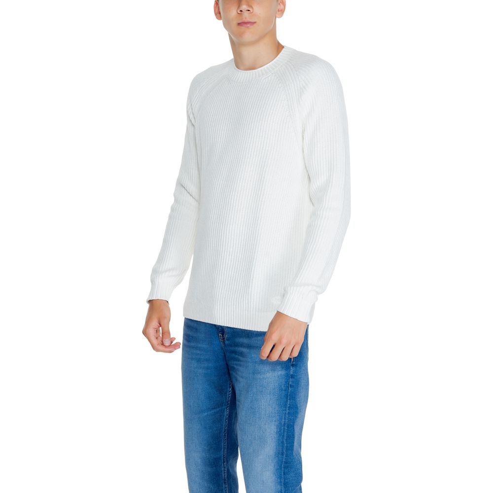 Calvin Klein Jeans White Organic Cotton Sweater Calvin Klein Jeans