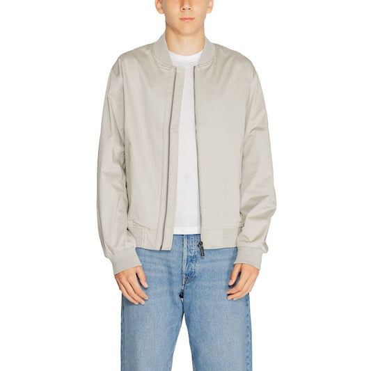 Calvin Klein Gray Organic Cotton Jackets & Coat Calvin Klein