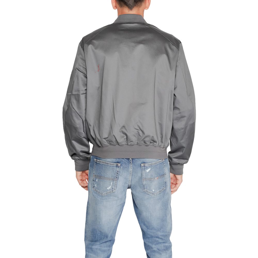 Calvin Klein Gray Organic Cotton Jackets & Coat Calvin Klein