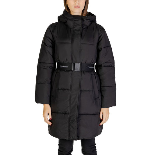 Calvin Klein Jeans Black Nylon Jackets & Coat Calvin Klein Jeans