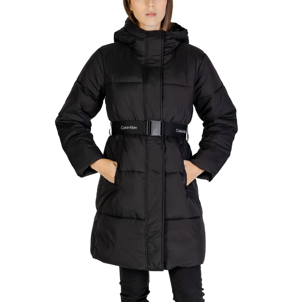 Calvin Klein Jeans Black Nylon Jackets & Coat Calvin Klein Jeans