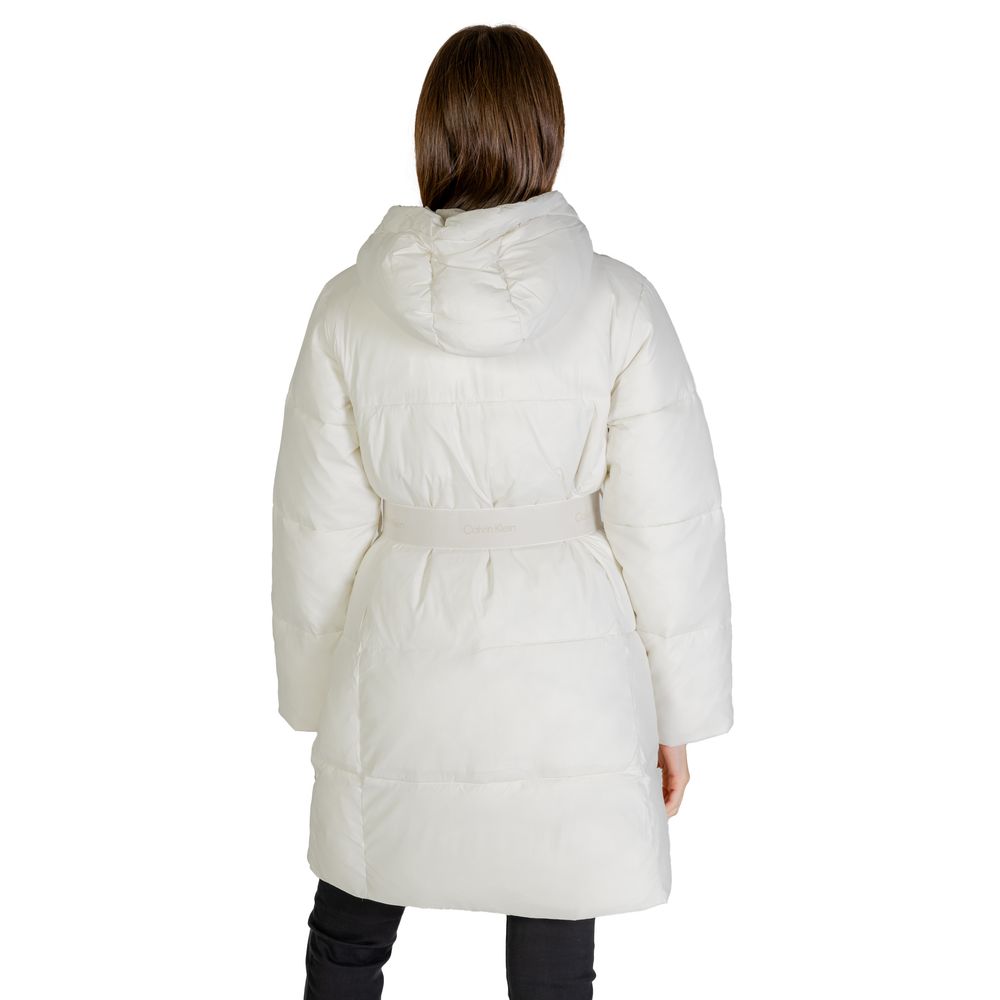 Calvin Klein Jeans Cream Nylon Jackets & Coat Calvin Klein Jeans