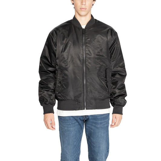 Calvin Klein Jeans Black Polyamide Jackets & Coat Calvin Klein Jeans