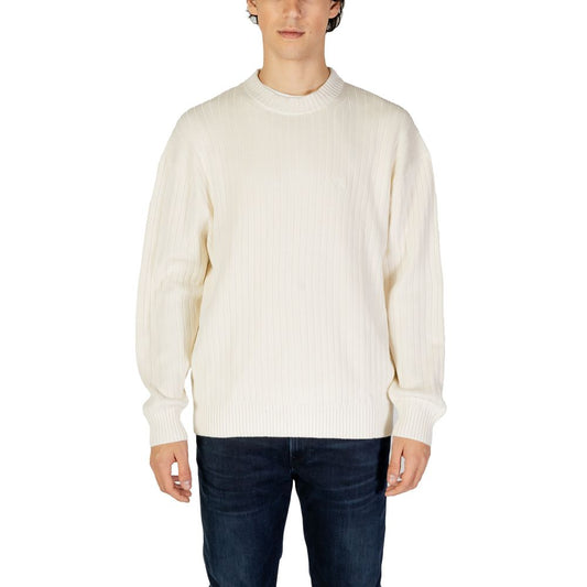 Calvin Klein Jeans Cream Cotton Sweater Calvin Klein Jeans