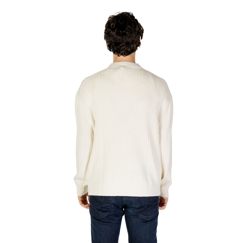 Calvin Klein Jeans Cream Cotton Sweater Calvin Klein Jeans