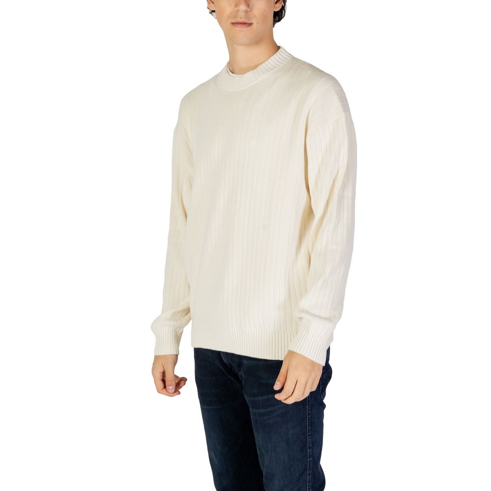 Calvin Klein Jeans Cream Cotton Sweater Calvin Klein Jeans