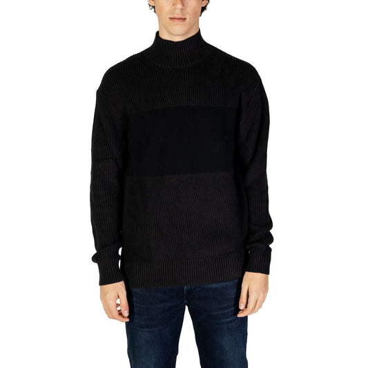Calvin Klein Jeans Black Cotton Sweater Calvin Klein Jeans