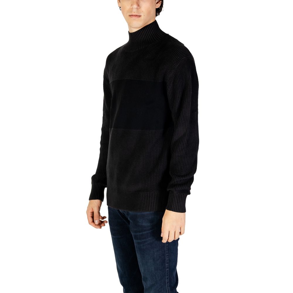 Calvin Klein Jeans Black Cotton Sweater Calvin Klein Jeans