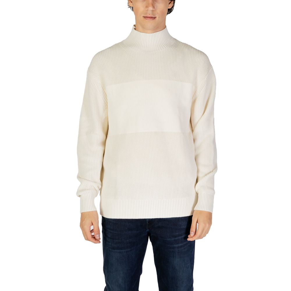 Calvin Klein Jeans Cream Cotton Sweater Calvin Klein Jeans