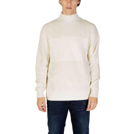 Calvin Klein Jeans Cream Cotton Sweater Calvin Klein Jeans