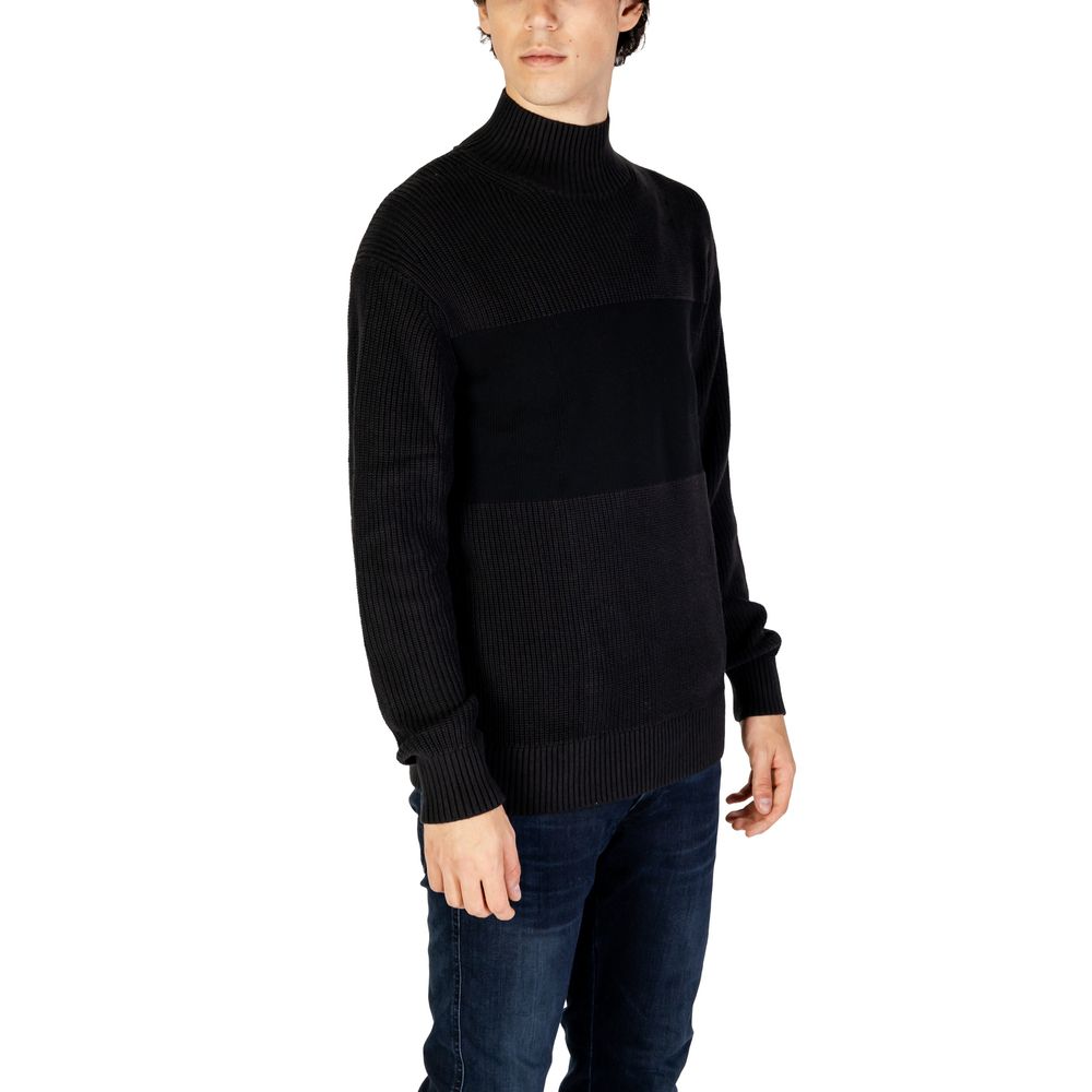 Calvin Klein Jeans Black Cotton Sweater Calvin Klein Jeans
