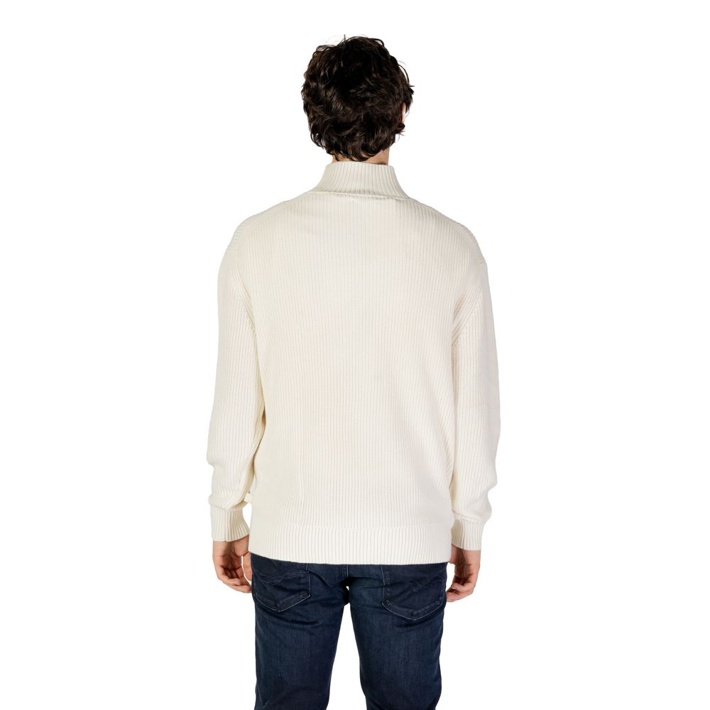 Calvin Klein Jeans Cream Cotton Sweater Calvin Klein Jeans