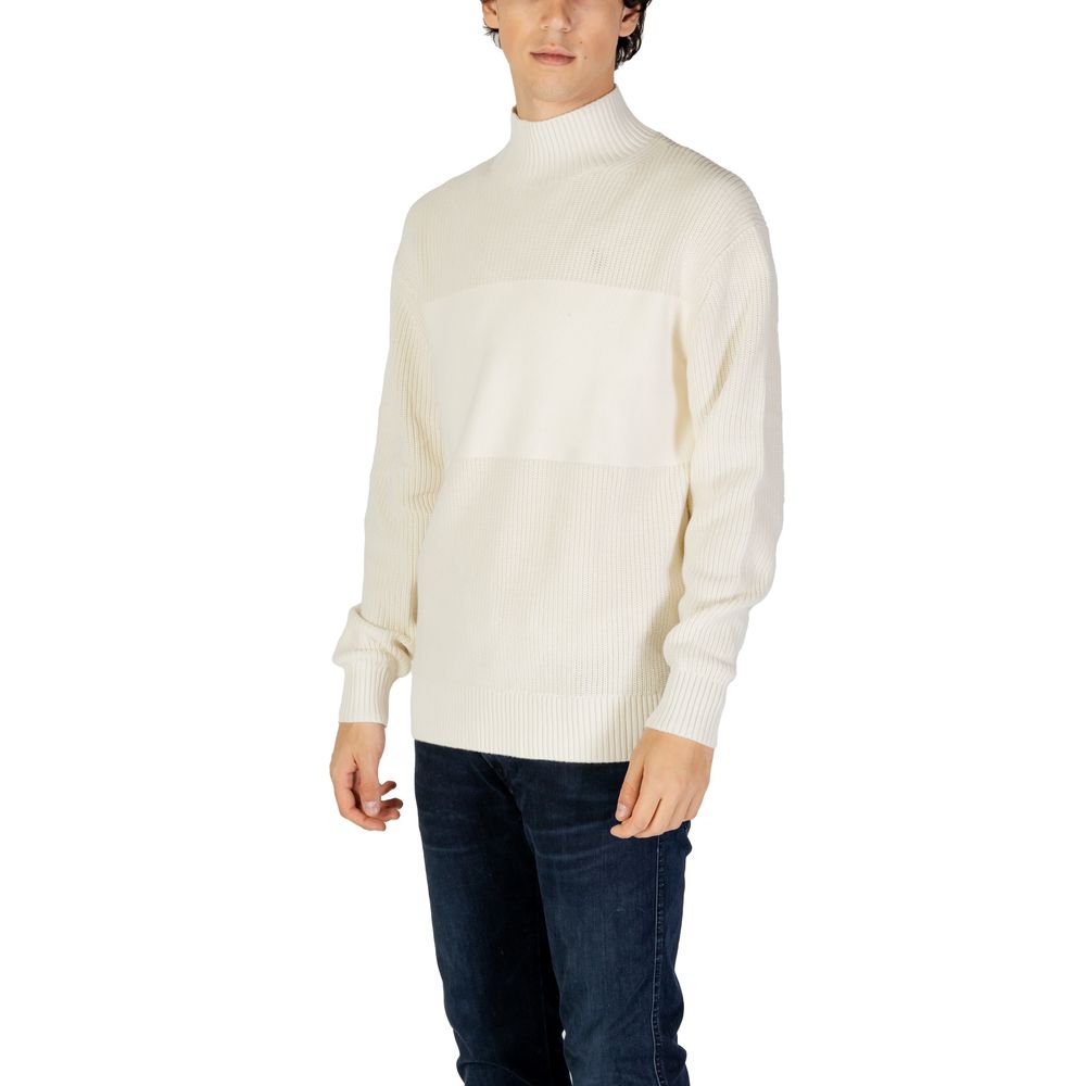 Calvin Klein Jeans Cream Cotton Sweater Calvin Klein Jeans