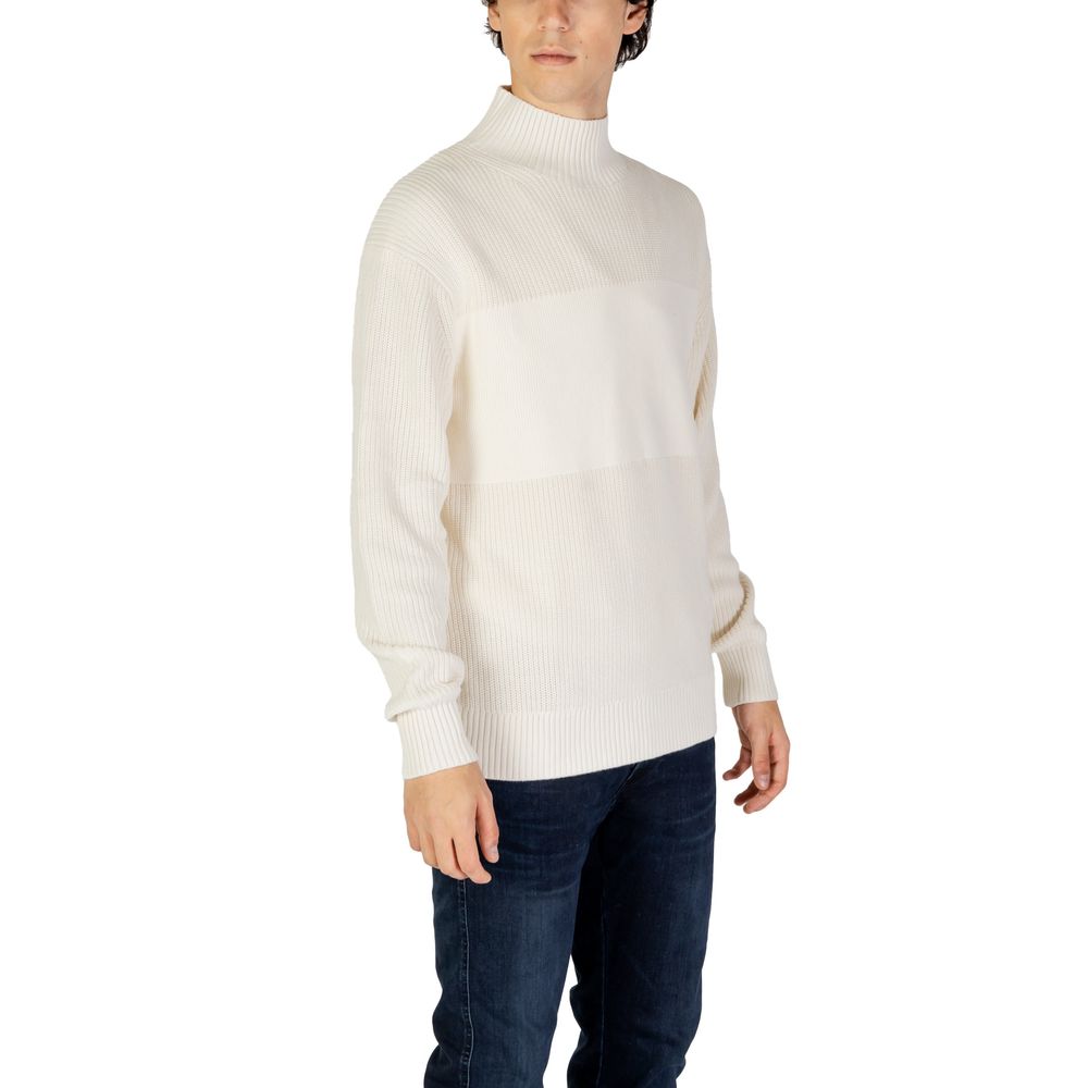 Calvin Klein Jeans Cream Cotton Sweater Calvin Klein Jeans