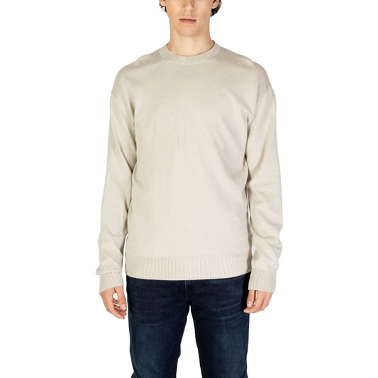 Calvin Klein Jeans Beige Organic Cotton Sweater Calvin Klein Jeans