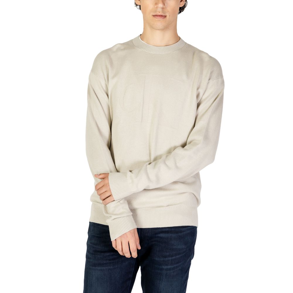 Calvin Klein Jeans Beige Organic Cotton Sweater Calvin Klein Jeans