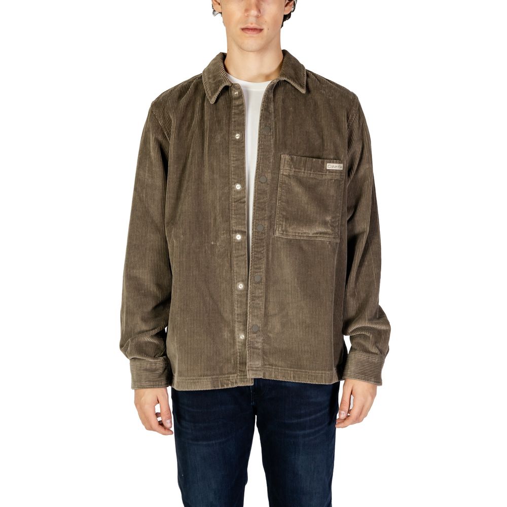 Calvin Klein Jeans Beige Cotton Shirt Calvin Klein Jeans