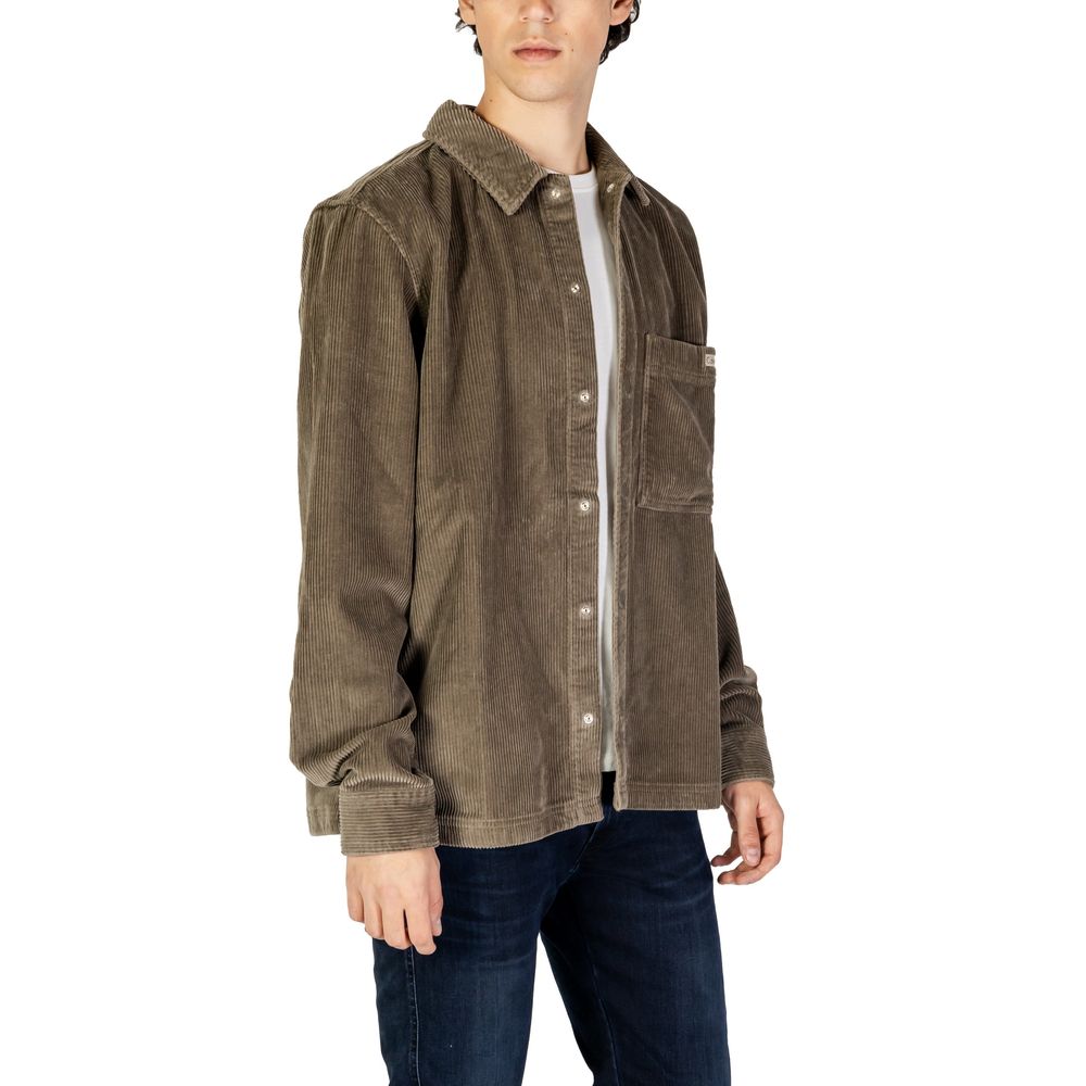 Calvin Klein Jeans Beige Cotton Shirt Calvin Klein Jeans