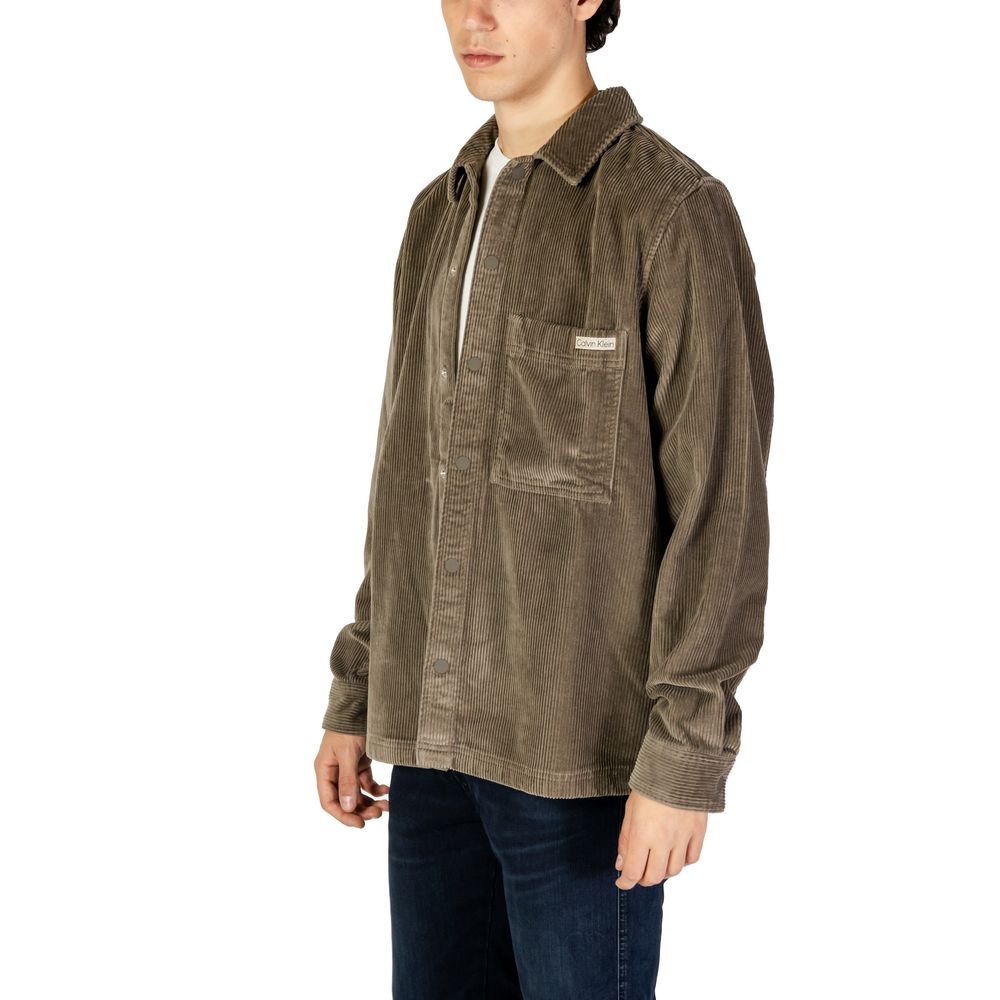 Calvin Klein Jeans Beige Cotton Shirt Calvin Klein Jeans