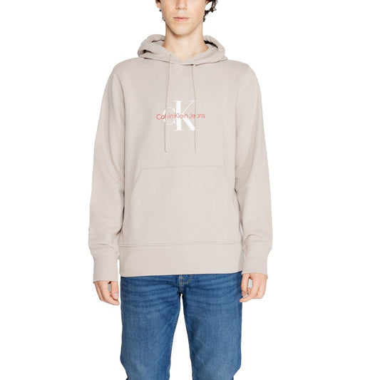 Calvin Klein Jeans Beige Recycled Cotton Hoody Calvin Klein Jeans