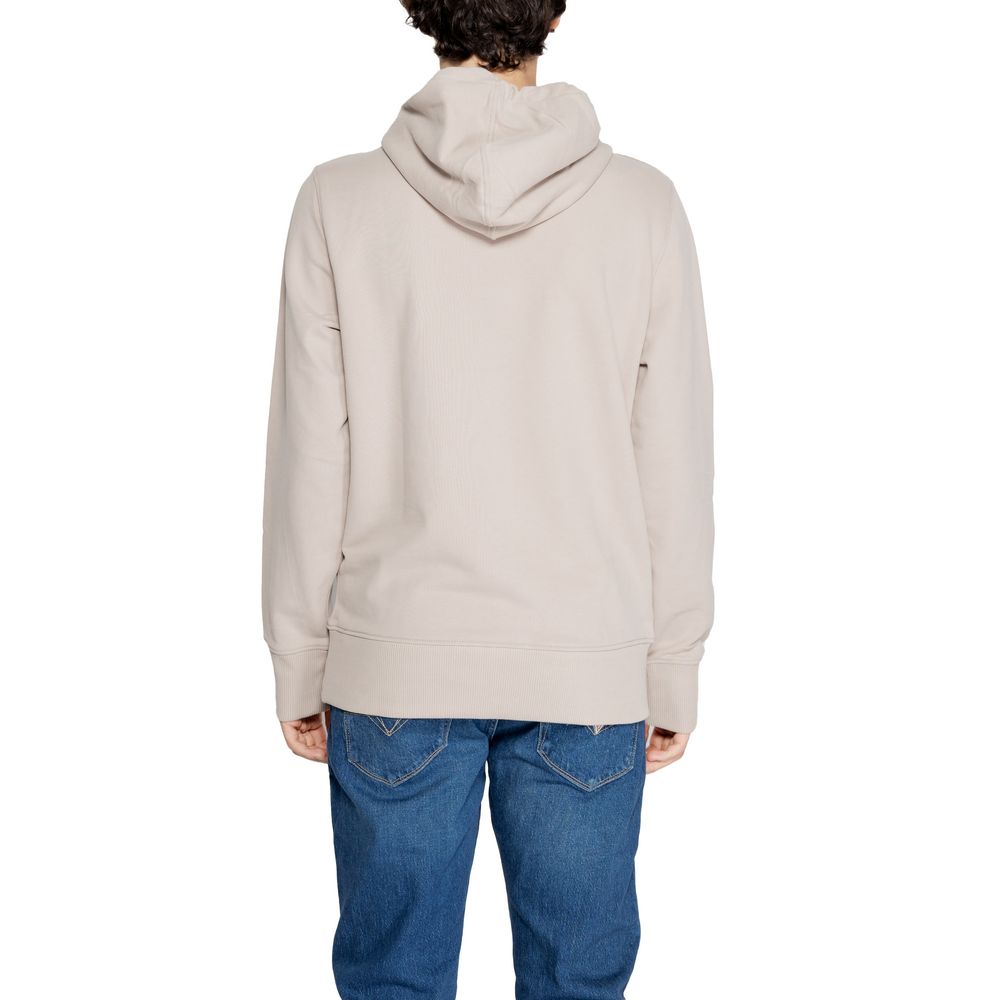 Calvin Klein Jeans Beige Recycled Cotton Hoody Calvin Klein Jeans