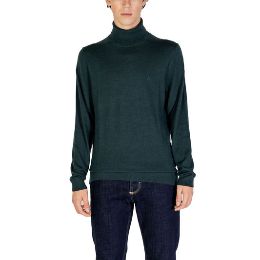 Calvin Klein Green Wool Turtleneck Calvin Klein