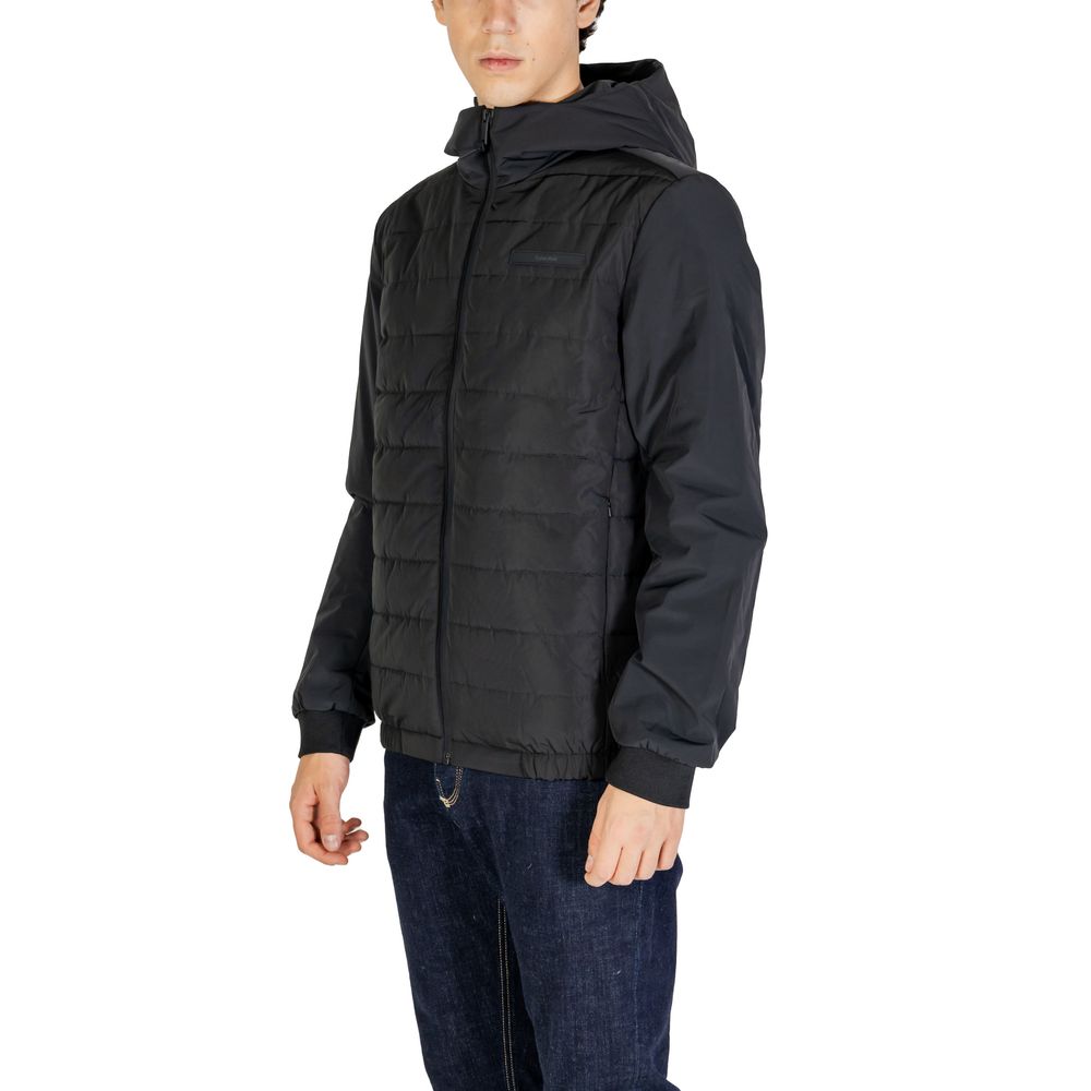 Calvin Klein Black Recycled Polyester Jackets & Coat Calvin Klein