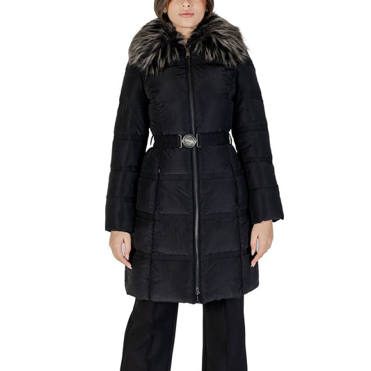 Guess Black Polyester Jackets & Coat Guess