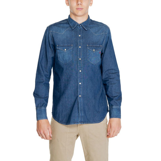 Replay Blue Cotton Shirt Replay