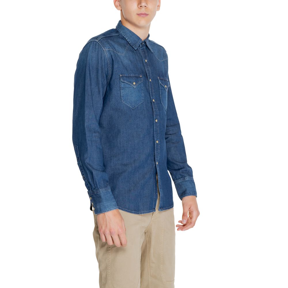 Replay Blue Cotton Shirt Replay