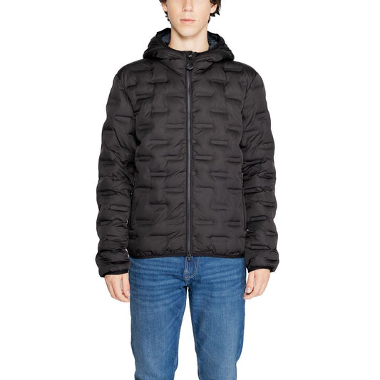 Replay Black Polyester Jackets & Coat Replay