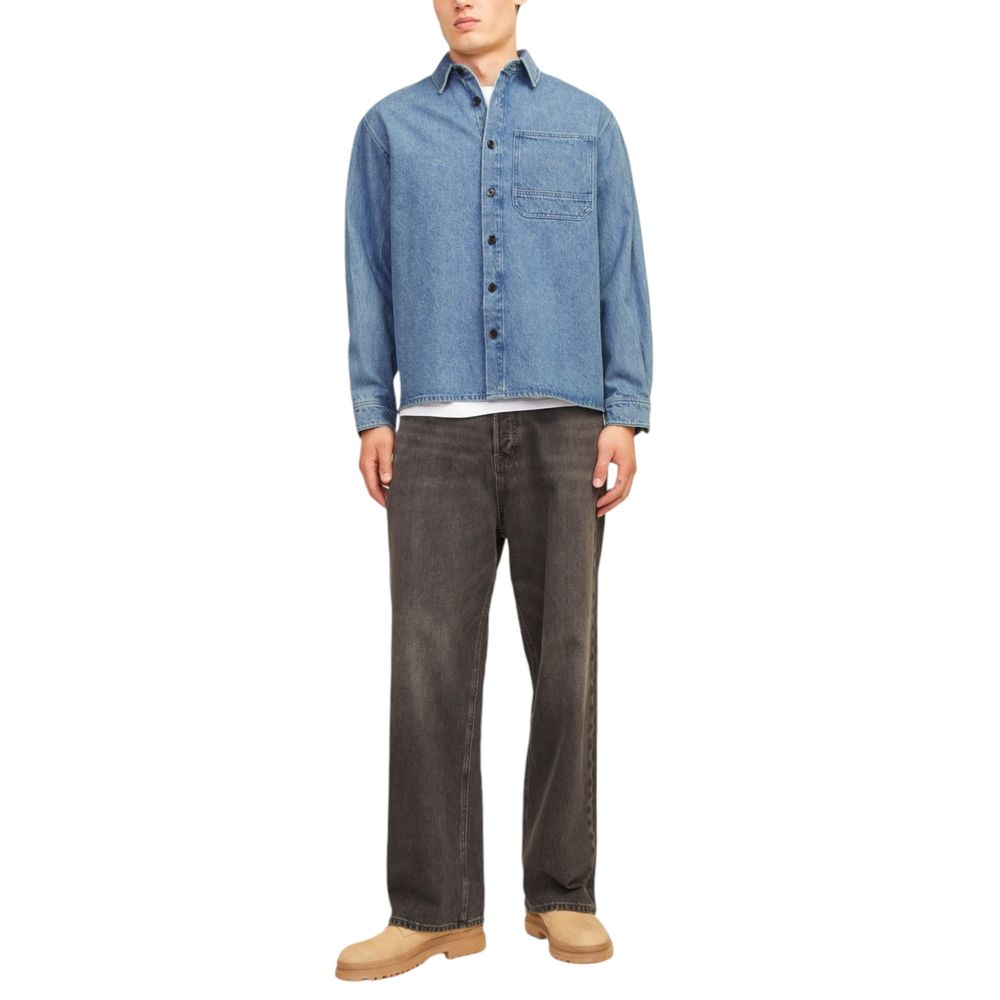 Jack Jones Light Blue Cotton Shirt Jack Jones