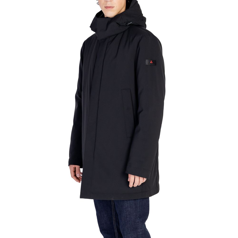 Peuterey Black Polyester Jackets & Coat Peuterey