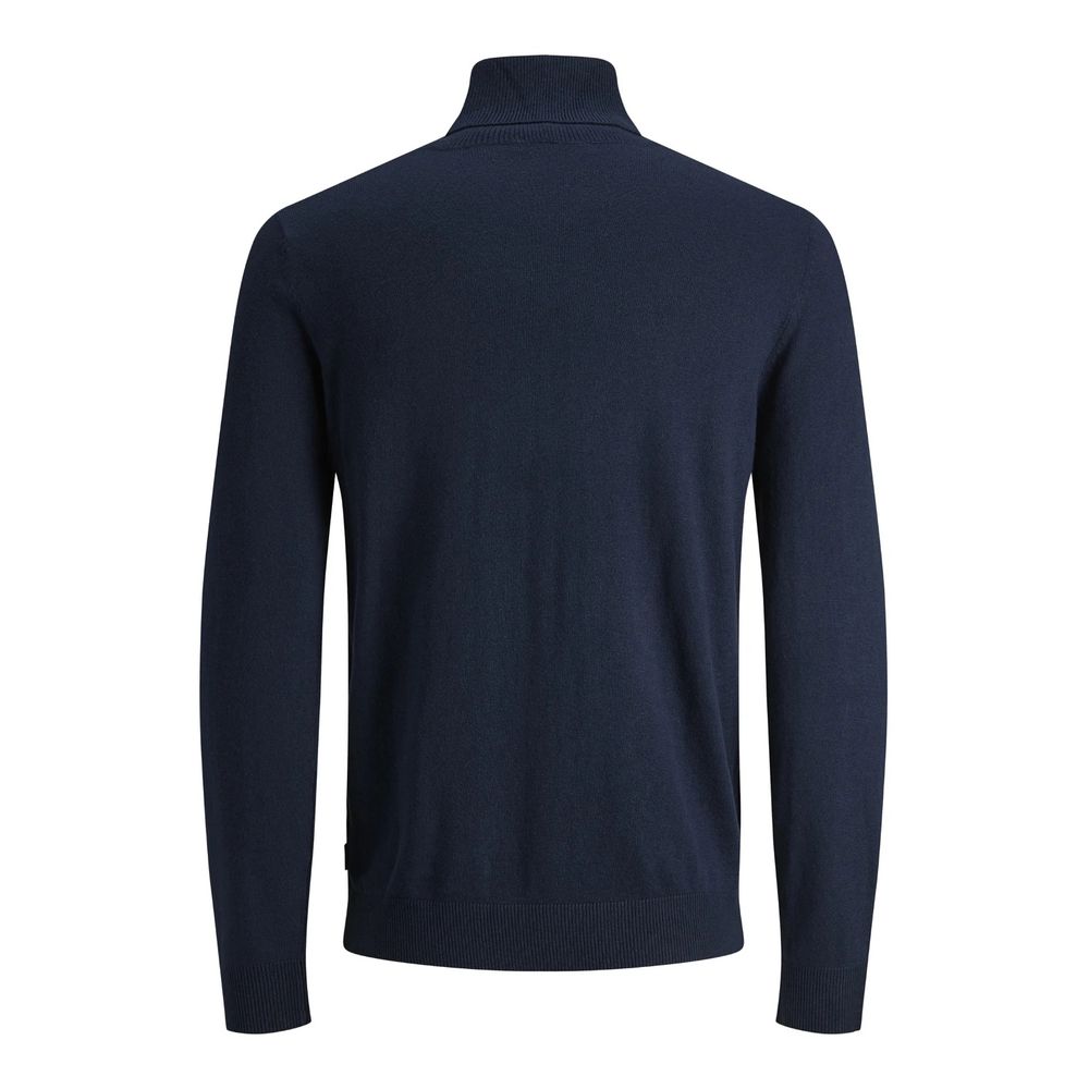 Jack Jones Blue Cotton Turtleneck Jack Jones