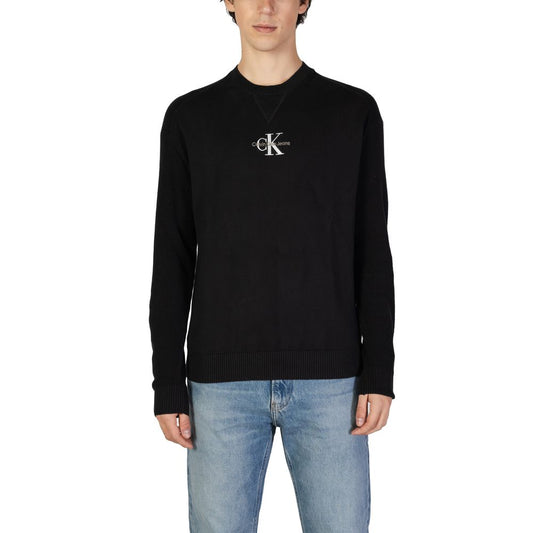 Calvin Klein Jeans Black Cotton Sweater Calvin Klein Jeans
