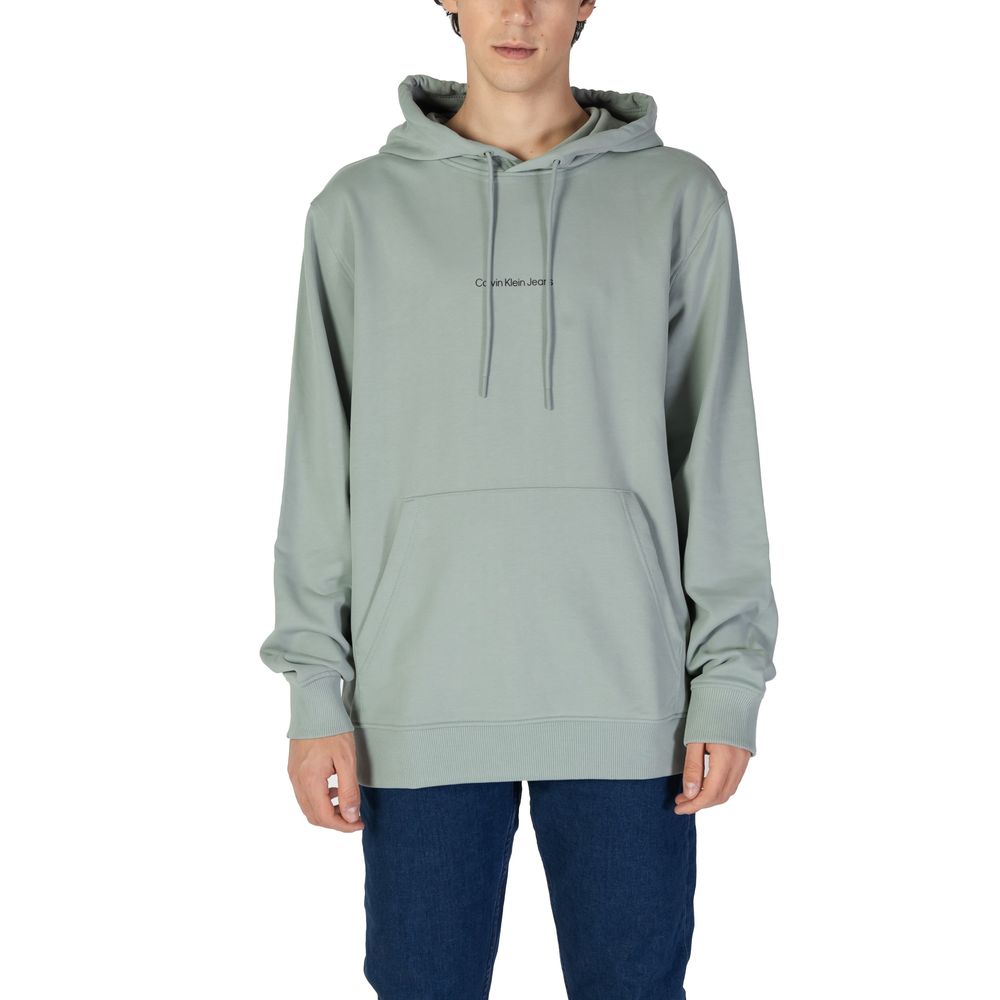 Calvin Klein Jeans Green Cotton Hoody Calvin Klein Jeans
